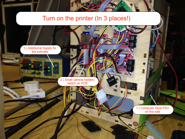 Makerbot power-up sequence