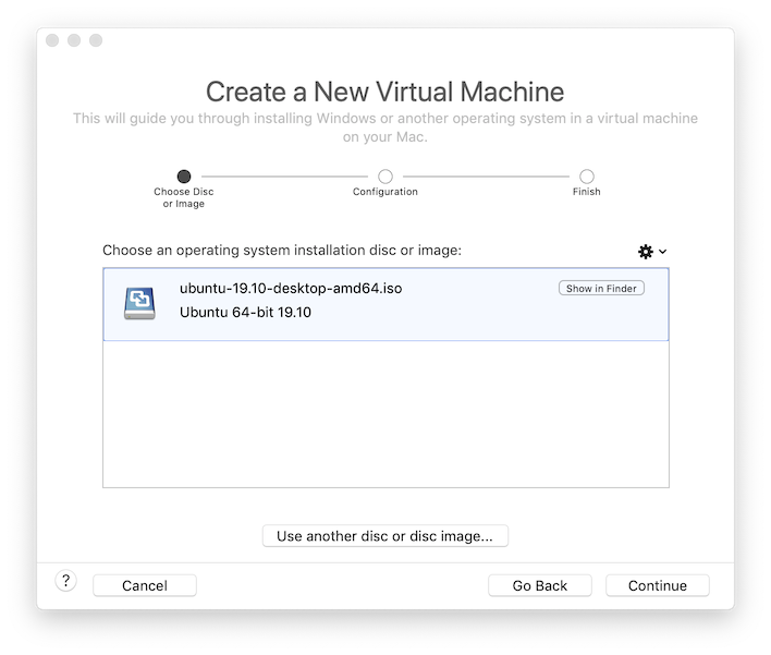 Create a new Virtual Machine